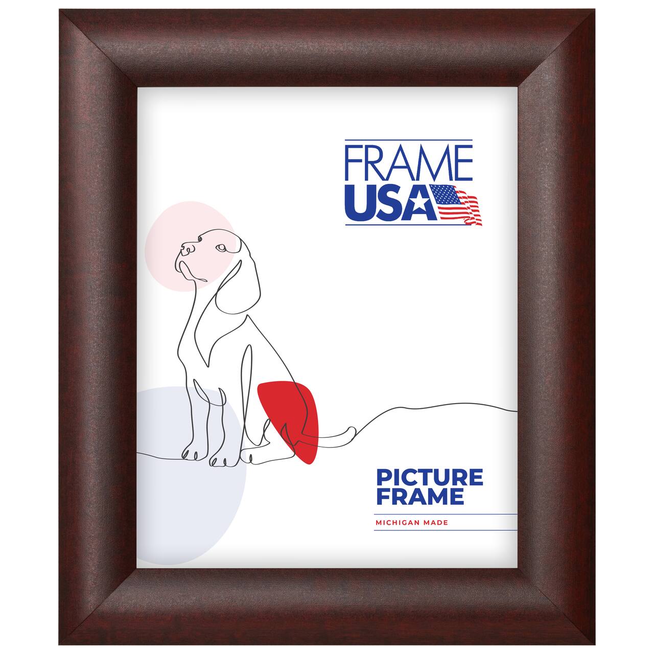 Frame USA Corporate Rounded Red Mahogany Single Image Picture Frame